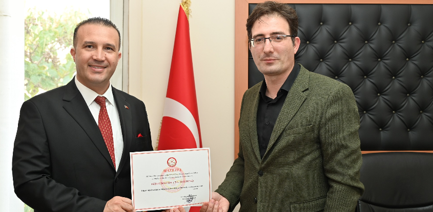 YK BAŞKANIMIZ VEDAT DOĞUSEL, TAMAMLANAN SEÇİMLER SONRASI MAZBATASINI ALDI